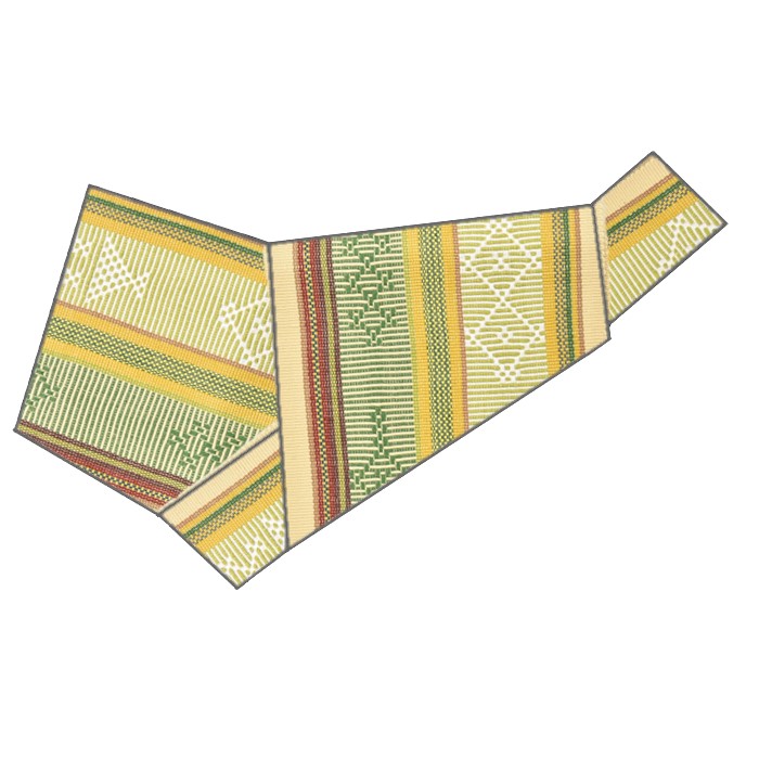 読谷山ミンサー 半幅帯 クリーム ｜読谷山花織事業協同組合